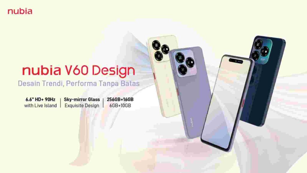 Smartphone nubia V60 Design Sajikan Layanan Menonton Streaming Berlangganan