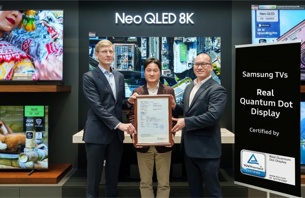 Samsung TV QLED Raih Real Quantum Dot Display dari TÜV Rheinland